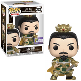 Liu Bei #202 SDCC Pop Asia shown in and out of box with gold crown and armor.