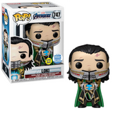 Loki #747 Avengers Endgame GITD Funko Pop in box and out of box