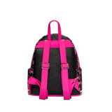 Loungefly Catwoman Batman Returns mini backpack Hello There print pink black EE exclusive back view