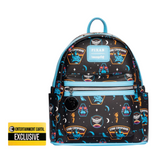 Loungefly Buzz Lightyear Star Command mini backpack Pixar EE exclusive all over print front view