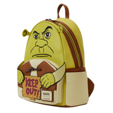 Shrek Keep Out Loungefly mini backpack cosplay design ogre character side view