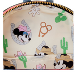 Western Mickey Mouse Loungefly mini backpack cosplay cowboy design inside liner