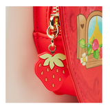Loungefly Strawberry Shortcake Strawberry House Mini-Backpack Up close of Charm
