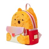 Side view of Loungefly Winnie the Pooh Love Letter Mini-Backpack showing straps and trim