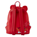 Back view of Loungefly Winnie the Pooh Puffer Jacket Cosplay Mini-Backpack with adjustable straps