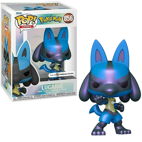 Lucario #856 - Pokemon Funko Pop! Games [Pearlescent Pokemon Center Exclusive]