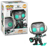 Lucio #549 Overwatch Funko Pop Blizzard Exclusive figure in box and out of box with headphones and sonic amplifier