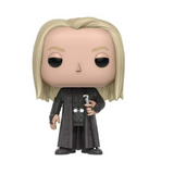 Lucius Malfoy Funko Pop #36 displayed out of the box showing full character details