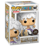 Luffy Gear Five Funko Pop #1607 GITD Chase displayed inside the original Funko Pop box