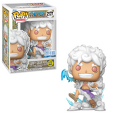 Luffy Gear Five #2177 One Piece Deluxe Funko Pop GITD GameStop Exclusive figure in box and out of box