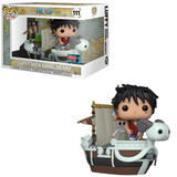 Luffy with Going Merry #111 Funko Pop shown in-box and out-of-box, front view