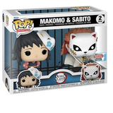 Makomo & Sabito 2023 Fall Convention Exclusive Funko Pop two-pack inside the box.