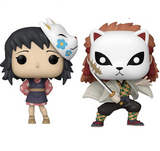 Makomo & Sabito 2023 Fall Convention Exclusive Funko Pop figures outside the box.