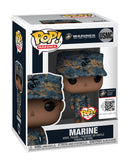 Marine Female #USMC Funko Pop in cammies inside display box
