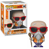 Master Roshi 382 Dragon Ball Z Funko Pop in box and out of box with sunglasses and staff