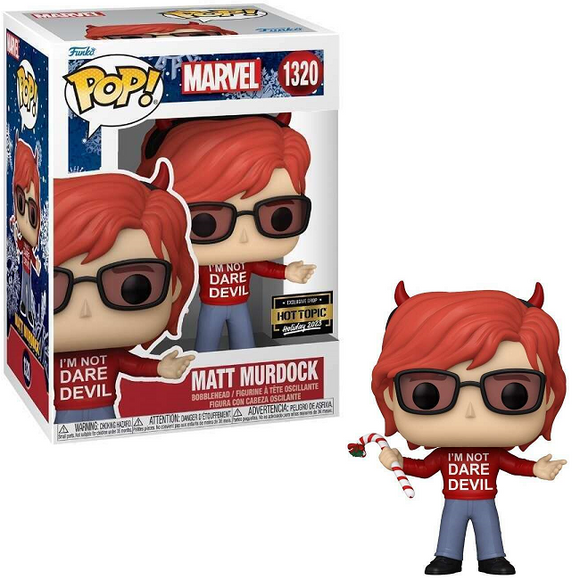 Matt Murdock #1320 Daredevil Funko Pop Holiday 2023 Hot Topic Exclusive in box and out of box