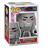 Megatron #132 Transformers G1 40th Funko Pop inside the box.