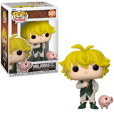 Meliodas With Hawk #1497 Seven Deadly Sins Funko Pop shown in-box and out-of-box, front view