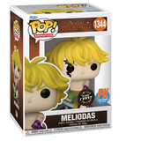 Meliodas Demon Mode #1344 Funko Pop! displayed inside the box, front view