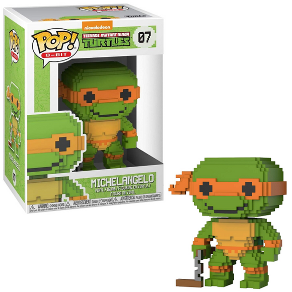 Michelangelo 8-Bit #07 TMNT Funko Pop in box and out of box pixel arcade figure