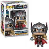 Mighty Thor #1041 Funko Pop Marvel Thor Love and Thunder figure in box and out of box with helmet armor and Mjolnir