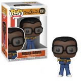 Miles Davis #191 Funko Pop Rocks figure with blue suit and trumpet in box and out of box