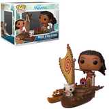 Moana & Pua on Boat #62 Moana Funko Pop Rides shown in-box and out-of-box, front view