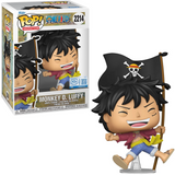 Monkey D. Luffy with Flag #2214 One Piece Funko Pop in and out of box