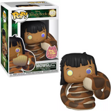 Mowgli with Kaa #987 Funko Pop! Very Neko Exclusive shown in and out of box, with Kaa wrapped around Mowgli