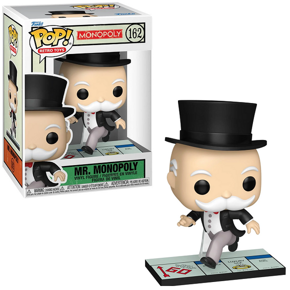 Mr. Monopoly #162 Passing Go! Funko Pop in box and out of box