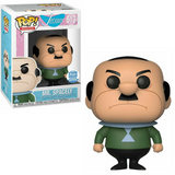 Mr. Spacely #513 The Jetsons Funko Pop shown in-box and out-of-box, front view