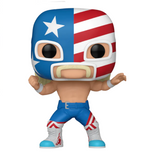 Mr. America #162 WWE Funko Pop figure outside the box.