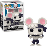 Muscle Mouse Funko Pop #1536 EE Exclusive displayed both inside the box and out of the box
