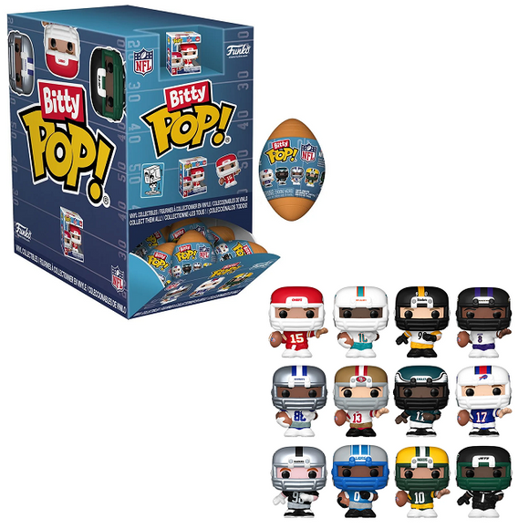 NFL Football Funko Bitty Pop single random figure in box and out of box