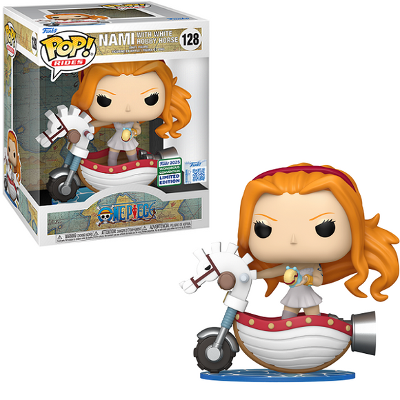 Nami with White Hobby Horse #128 - One Piece Funko Pop! Rides [2025 Wondrous Convention]