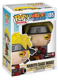 Naruto #185 Funko Pop! Animation — Sage Mode figure in retail display box, GameStop Exclusive