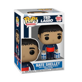 Nate Shelley with Water #1511 Ted Lasso Funko Pop TV displayed in box, front view