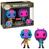 Nebula and Mantis Marvel Guardians of the Galaxy Vol. 3 Funko Pop 2 Pack Black Light Target Exclusive in box and out of box