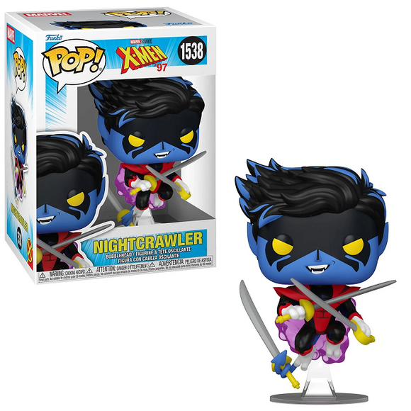 Nightcrawler Funko Pop #1538 X-Men '97 figure in and out of box