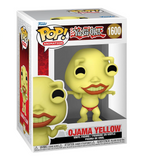 Ojama Yellow Funko Pop #1600 displayed inside the original Funko Pop box