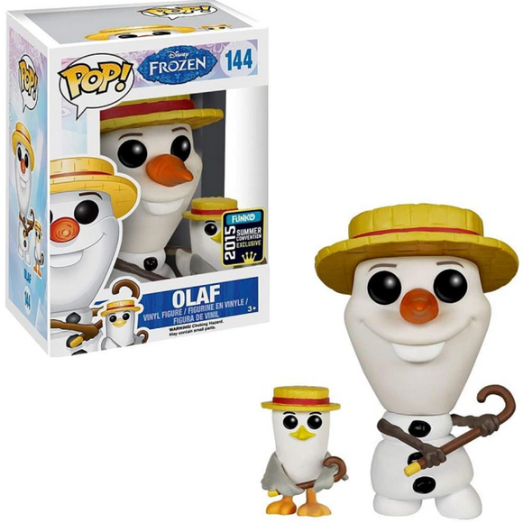 Olaf with Bird #144 Frozen Funko Pop in box and out of box Summer Convention figure