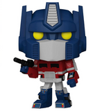 Optimus Prime #131 Transformers G1 40th Funko Pop figure outside the box.