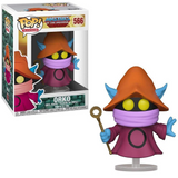 Orko #566 Masters of the Universe Funko Pop shown in-box and out-of-box, front view