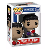 Oscar De La Hoya #02 Funko Pop in box with Golden Boy boxing packaging