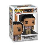 Oscar Martinez #1173 Funko Pop from The Office with scarecrow doll — in retail window box