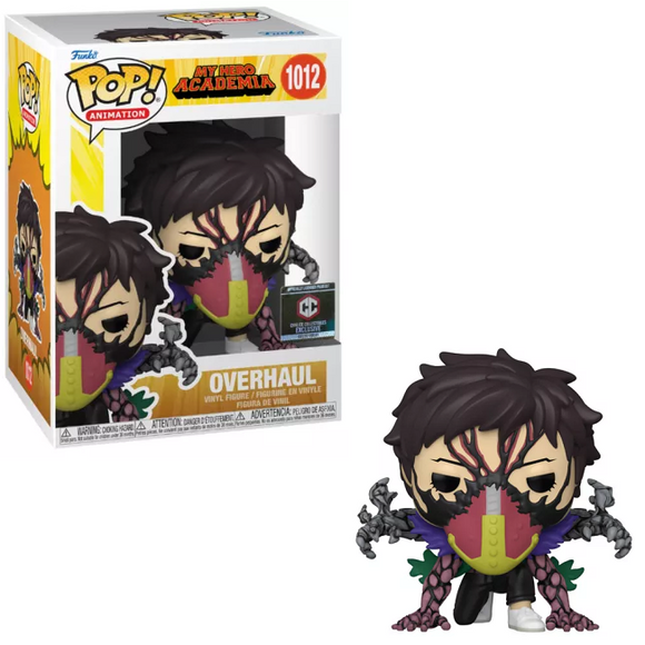 Overhaul Transformed Funko Pop #1012 from My Hero Academia, shown in and out of box