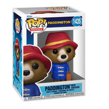 Paddington With Suitcase #1435 Funko Pop! displayed inside the box, front view