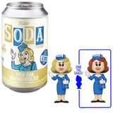 Pan Am Stewardess Funko Soda figure in can and out of can