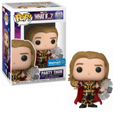 Party Thor #877 Marvel What If Funko Pop Walmart Exclusive figure in box and out of box holding Mjolnir and goblet