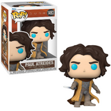Paul Atreides #1493 Dune Part Two Funko Pop shown in-box and out-of-box, front view